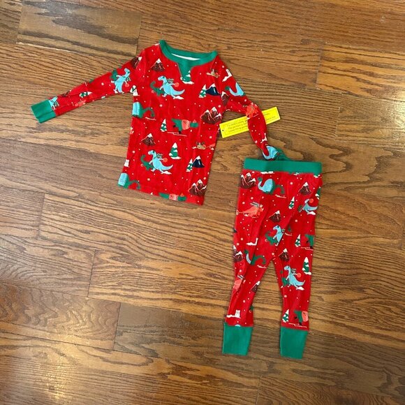 NWT Wondershop Holiday Christmas Dinosaur Print Pajama Set Toddler Size 3T - Picture 7 of 8